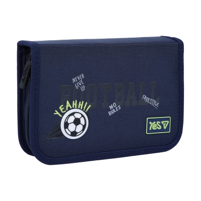 Пенал твердий YES одинарний з клапаном HP-03 Football 533869