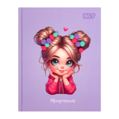 Щоденник шкільний YES Cute Girl твердий, A5, 40 аркушів, 911710