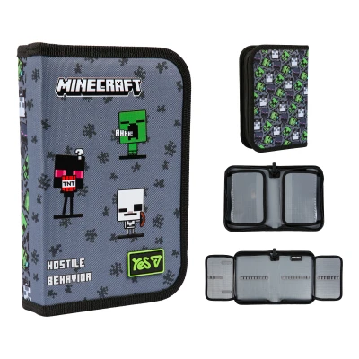 Пенал твердий YES одинарний з двома клапанами HP-04 Minecraft Reality 533744