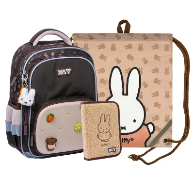 Набір колекційний YES S-72M Miffy Bunny, рюкзак, пенал і сумку для взуття, 550709