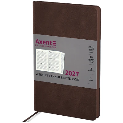 Щотижневик 2027 Partner Soft Cloud, 125*195, коричневий, 8537-27-1-A
