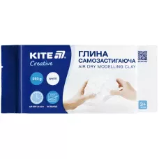 Глина самозастигаюча Kite Creative, біла, 250 гр, K-292