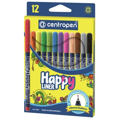 Лінери 2521 HAPPY, 0,3 мм, набір 12 шт. Centropen