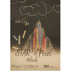 Склейка для рисунку STAR T А5, 120г/м2, 20л, чорний папір, Smiltainis