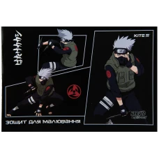 Зошит для малювання, 24 арк., скоба, УФ лак, Naruto NR23-242 Kite