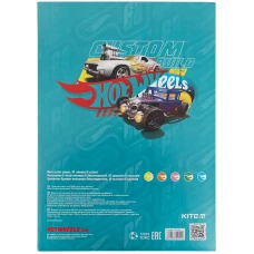 Папір кольоровий неон. (10арк/5кол) А4 Hot Wheels HW21-252 Kite