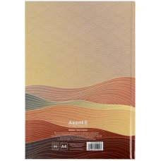 Книга записна А4, 96арк., кліт, тверда обкл., Waves, бронзова 8422-563-A