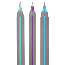 Ручка YES кулькова масляна "Triangular Gray", 0,7 мм, синя, 412103