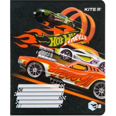 Зошит 18 арк., клітинка, гібр. лак + УФ лак, Hot Wheels HW22-236 Kite
