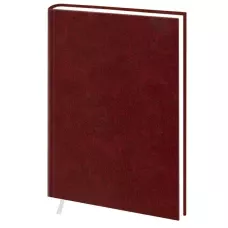 Щоденник недат. А5 (145х202), 128 арк., кліт., обкл. баладек, бордовий, 231 0521