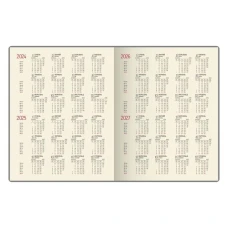 Тижневик недат. А4 (203х260), 80 арк., лінія, кремові, обкл.шт.шк. Nebraska, коричневий, 251/1 2122