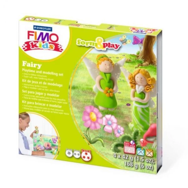 Набір пластики Fimo kids, "Фея", 4кол.*42г., Fimo