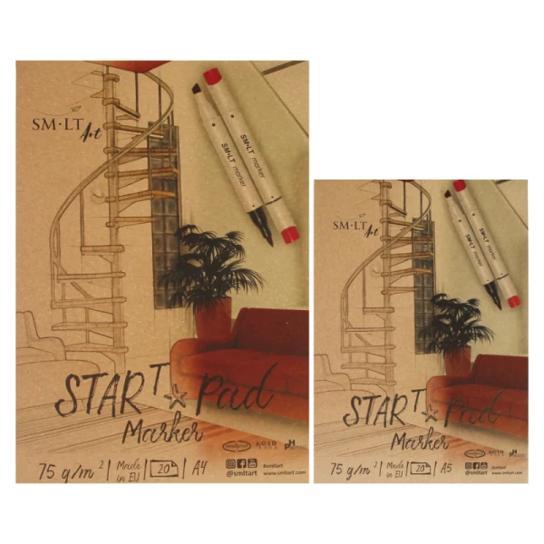 Склейка для маркерів STAR T А4, 75г/м2, 20л, Smiltainis
