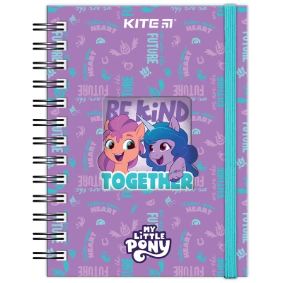 Блокнот вирубка, спіраль, на резинку, А6, 80арк., кліт, My Little Pony LP23-229 Kite