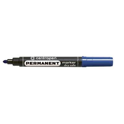 Маркер Permanent Dry safe 8510 2.5 мм. круглий синій, Centropen