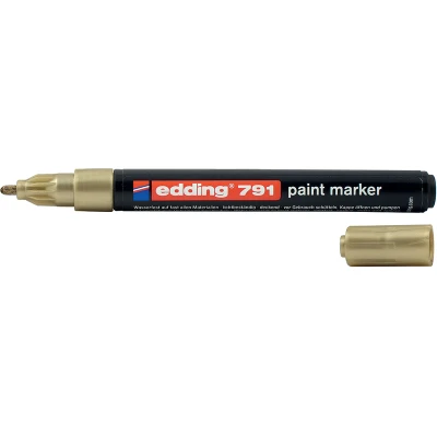 Маркер Permanent e-791 EcoLine, 1.5-3 мм Золотий