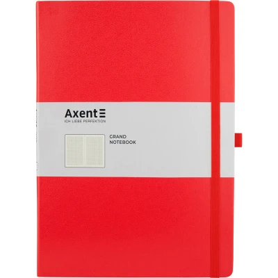 Книга записна Partner Grand, 210*295, 100 арк, кліт, червона 8203-06-A
