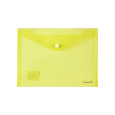 Папка на кнопці, А5, прозора жовта 1522-26-A