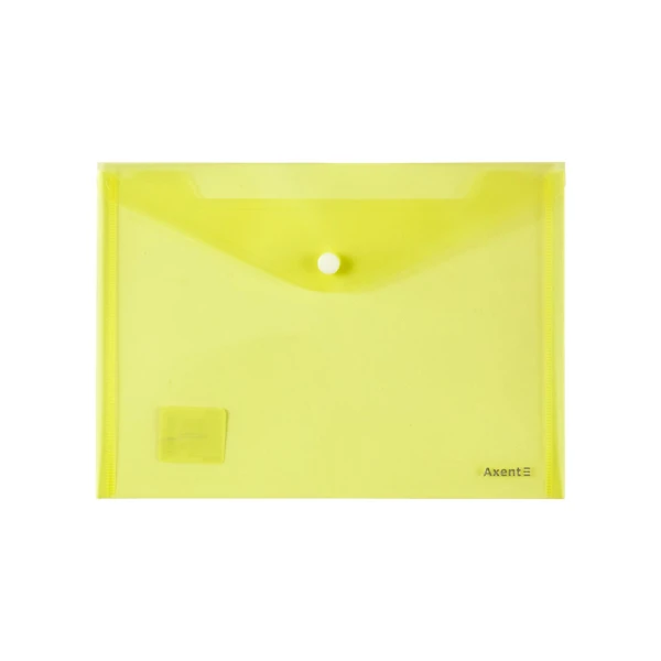 Папка на кнопці, А5, прозора жовта 1522-26-A