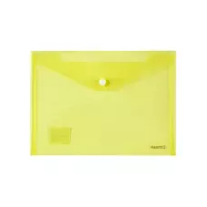 Папка на кнопці, А5, прозора жовта 1522-26-A