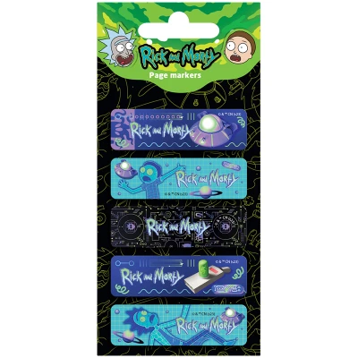 Закладка паперова з малюнком, 5х15х50мм,100 шт, прям., Rick and Morty RM23-480 Kite