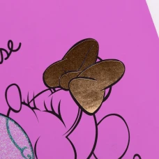 Щоденник шкільний YES інтегральний "Minnie Mouse" софт-тач, фольга золото, рожевий глітер, 911410