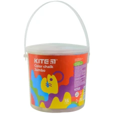 Крейда кольорова Jumbo, 15 шт. у відерці Kite Fantasy K22-074-2