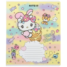 Зошит 18 арк., лінія, гібр. лак + УФ лак, Hello Kitty HK23-237 Kite