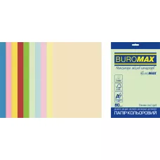 Папір кольоровий Euromax 80г/м2, PASTEL+INTENSIVE, 10кол. 50арк., BM.2721650E-99