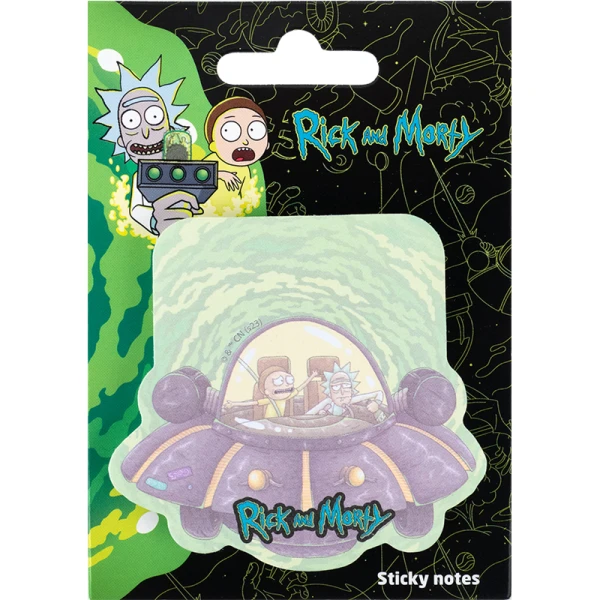 Блок паперу з клейким шаром, 70х70мм, 50арк, Rick and Morty RM23-298-1 Kite