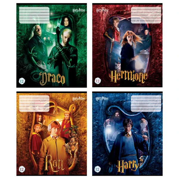 Зошит 12 арк., лінія, гібр. лак, Harry Potter HP21-234 Kite