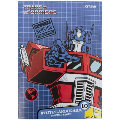 Картон білий двостор. (10арк) A4 Transformers TF21-254 Kite