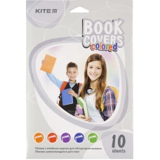 Плівка самоклеюча для книг, 38*27 см, 10 шт.,асорті кольорів K20-309 Kite