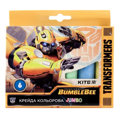 Крейда кольорова Jumbo, 6 кол. Transformers TF19-073 Kite