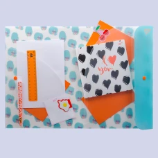 Папка-органайзер YES на кнопці А4 "Fancy", 3 від., 2 кишені, 491743
