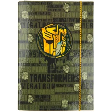 Папка для зошитів В5 на гумці картон, Transformers TF23-210 Kite
