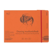 Альбом AUTHENTIC (mixed media) А5 (24,5*17,6см,) 200г/м2, 18л, білий колір, Smiltainis