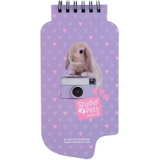 Блокнот пласт обкл., спіраль, А5, 50арк., нелінований Studio Pets SP22-465
