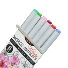 Набір маркерів "SANTI sketch" "Floristics", 6 шт/уп., 390569
