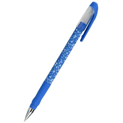 Ручка кулькова Blue floral, синя AB1049-36-A