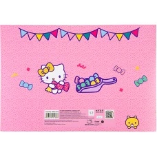 Зошит для малювання, 12 арк., скоба, УФ лак + глітер, Hello Kitty HK22-241 Kite