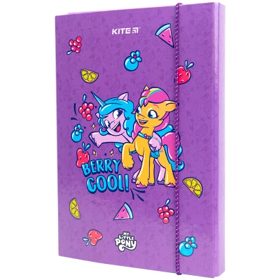 Папка для зошитів В5 на гумці картон, My Little Pony LP23-210 Kite