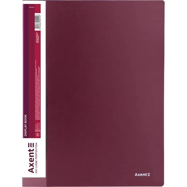 Дисплей-книга 20 файлів, бордова 1020-04-А