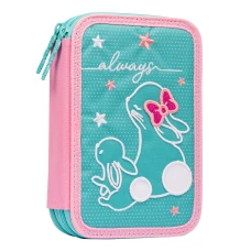 Пенал твердий 1Вересня подвійний HP-01 Bunny, бірюзовий 532952