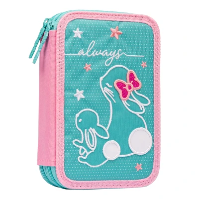 Пенал твердий 1Вересня подвійний HP-01 Bunny, бірюзовий 532952