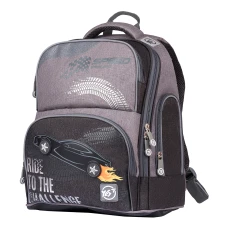 Рюкзак шкільний YES S-30 Juno Max "Ride to the challenge", сірий 38*31*19см., 558737