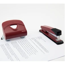 Діркопробивач Exakt-2 металевий, 30арк, червоний, 3930-06-A