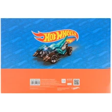 Зошит для малювання, 12 арк., скоба, гібр. лак + УФ лак, Hot Wheels HW22-241 Kite