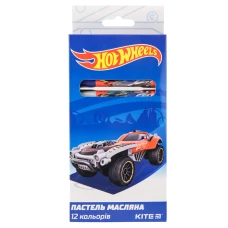 Пастель масляна, 12 кольорів Hot Wheels HW19-071 Kite