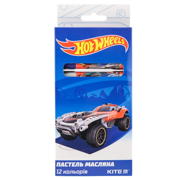 Пастель масляна, 12 кольорів Hot Wheels HW19-071 Kite